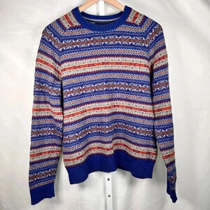 Lands’End Size Medium Women Wool Sweater Multicolor Outdoor Hiking